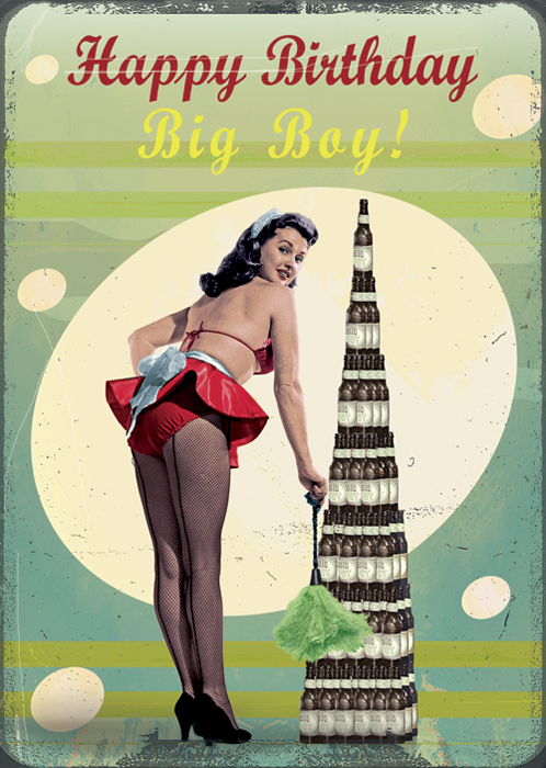 Happy Birthday Big Boy Greeting Card by Max Hernn